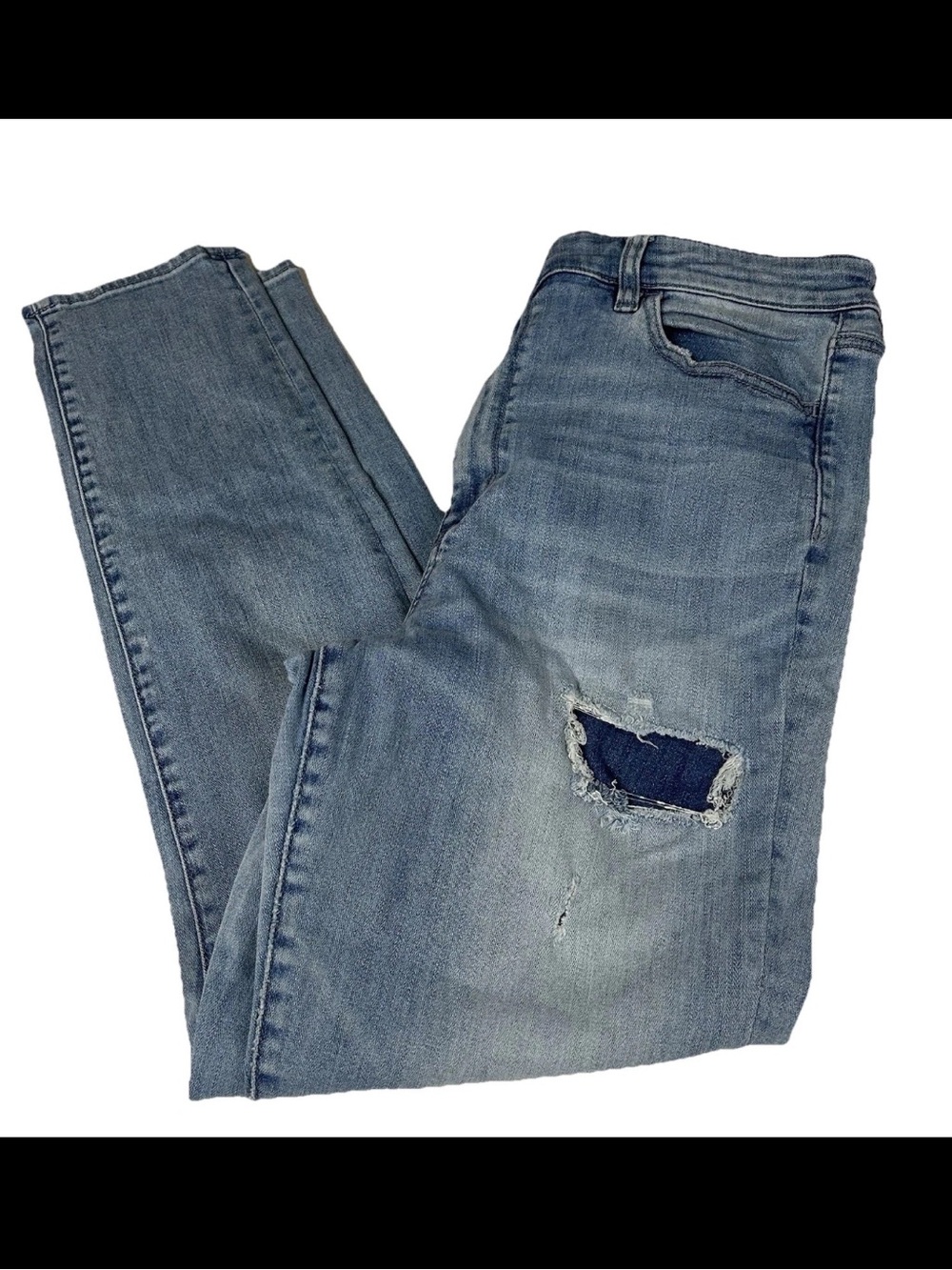 American Eagle Women’s Plus Size 18 Super Hi Rise Jegging Jeans Light Wash #1250